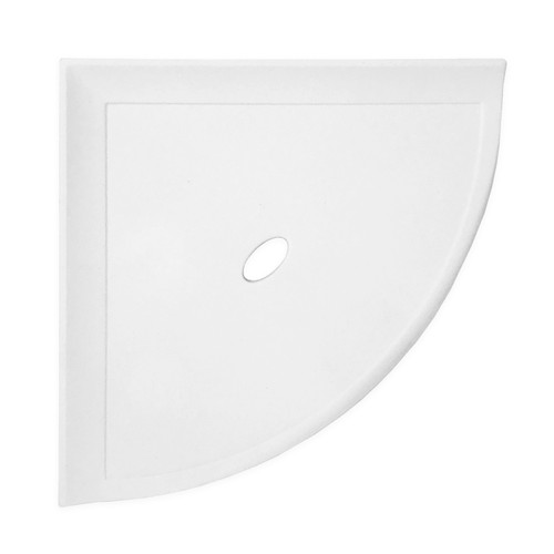 8" Wall Mounted Corner Shelf Metro - Bright White Matte