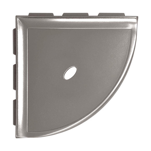 8" Lugged Corner Shelf Metro - Brushed Nickel Finish