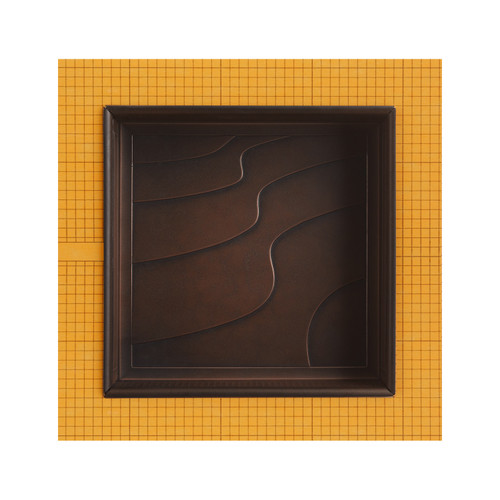 Recessed Niche 12 x 12 Wave - Oil Rubbed Bronze Finish