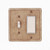 Tumbled Texture Single Toggle Single Rocker Combo Switch Plate - Noche