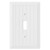 Cottage Single Toggle Switch Plate - White Polished