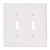 Rope Double Toggle Switch Plate - Bright White Polished