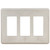 Linen Triple Rocker Switch Plate - Gray