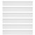 12 x 2 Inch Chair Rail Tile Liner 6 Pack - Bright White Polished