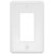 Linen Single Rocker Switch Plate - White