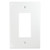 Modern Single Rocker Switch Plate - Bright White Polished