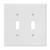 Subway Double Toggle Switch Plate  - Bright White Matte