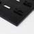 Subway Double Rocker Switch Plate  - Graphite Black Matte