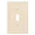 Cornice Insulated Single Toggle Switch Plate - Almond