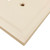 Cornice Insulated Double Decorator Switch Plate - Almond