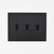 Cornice Insulated Triple Toggle Switch Plate - Graphite Black