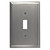 Pyramid Single Toggle Switch Plate - Brushed Nickel Finish