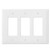 Ambient Triple Rocker Switch Plate - White Polished