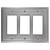 Ambient Triple Rocker Switch Plate - Brushed Nickel Finish