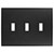 Ambient Triple Toggle Switch Plate - Graphite Black