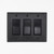 Ambient Triple Rocker Switch Plate - Graphite Black