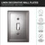 Linen Single Rocker Switch Plate - Brushed Nickel Finish