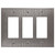 Twill Triple Rocker Switch Plate - Brushed Nickel Finish