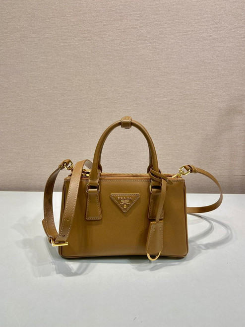 Prada Galleria mini Saffiano leather bag 1BA916 brown