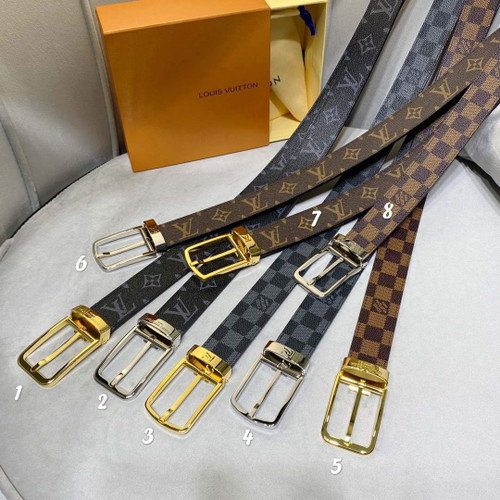 LV Women's Men's Belts Collection Louis Vuitton Initials 34MM Belt 19065