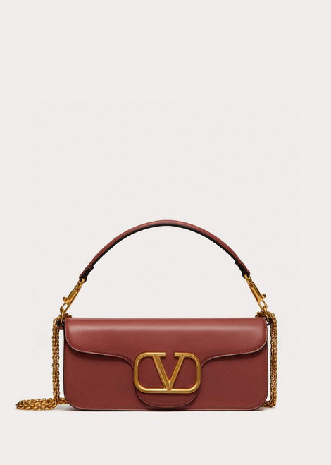 Valentino XW0B0K30 Locò Calfskin Shoulder Bag Brown