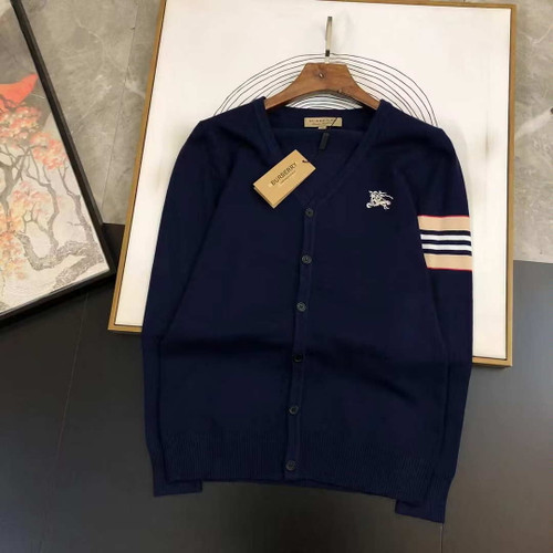 Burberry Men's 80636371 Embroidered Oak Leaf Crest Wool Cardigan B700021
