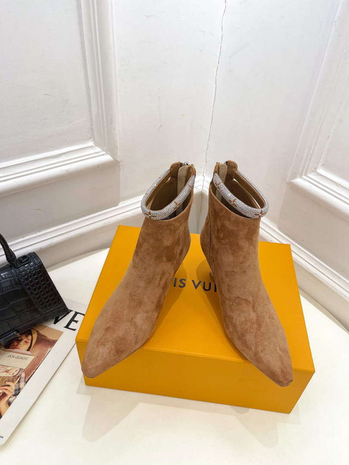LV 1ACAKQ Louis Vuitton Women's Sparkle Ankle Boot Heel 65mm L75230