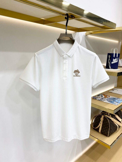 Hermes H072325 H Embroidered Buttoned Polo Shirt H55333