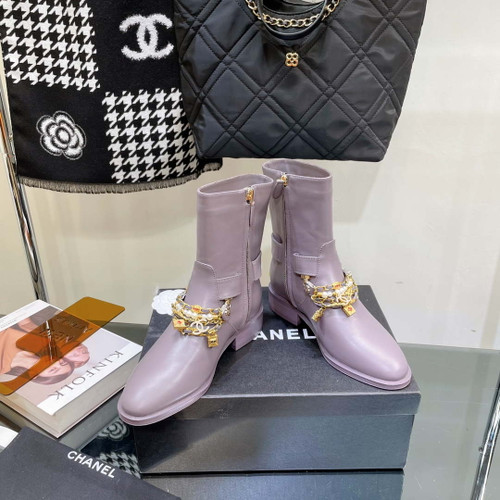 Chanel Women's Shoes Classcal Chain Hight Boots 190795