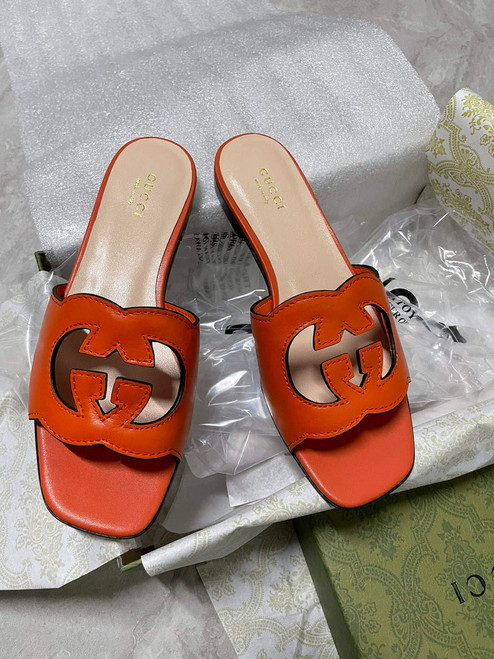 Gucci 694451 Women's Interlocking G cut-out slide sandal G66759
