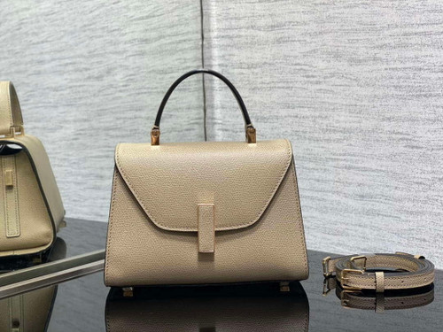 Valextra WBES0036028 Iside Top Handle micro Bag Elephant Gray