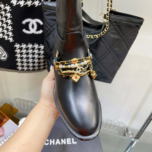 Chanel Women's Shoes Classcal Chain Hight Boots 190797