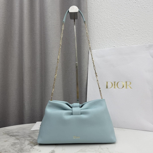 Dior Medium Dior Bow Bag M0714OUQO_M900 Blue Lambskin