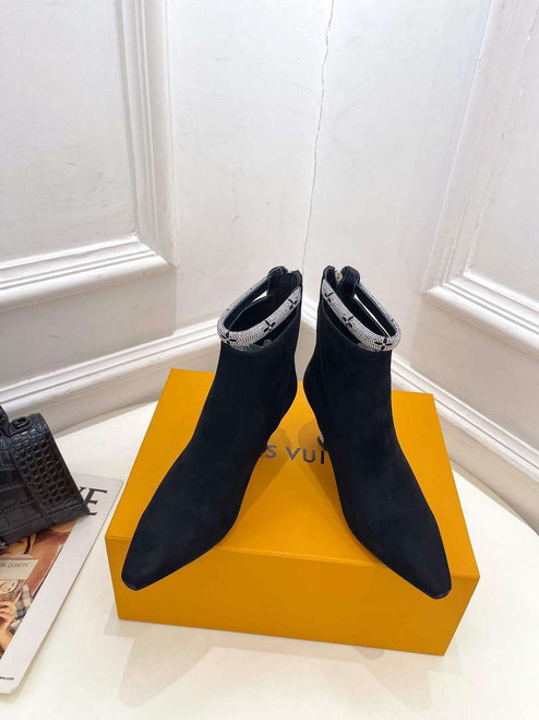 LV 1ACAKQ Louis Vuitton Women's Sparkle Ankle Boot Heel 65mm L75231