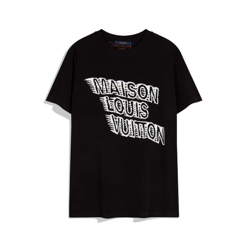 LV 1AAU5B Louis Vuitton Print Cotton Jersey Men Women's T-shirt L56216