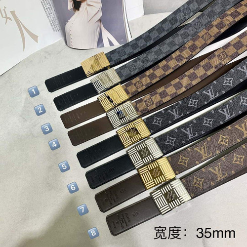 LV Women's Men's Belts Collection Louis Vuitton Initials 35MM Belt 19061