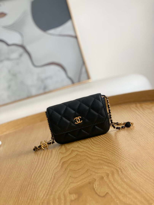 Chanel AP3036 Clutch With Chain lambskin Black