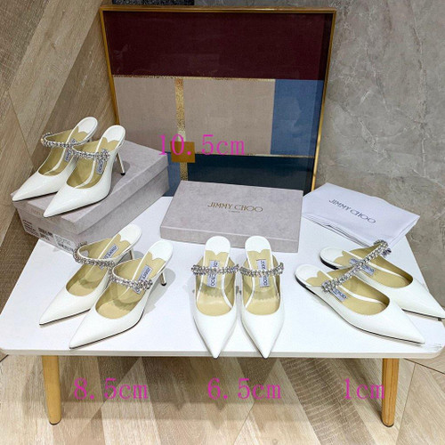 Jimmy Choo Women's Sandals BRESLIN Jimmy Choo Slippers 81150 White - Voguebags