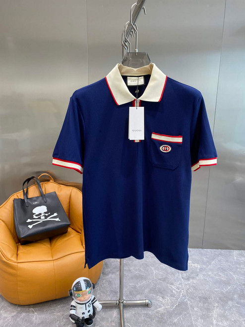 Gucci 658067 Men's Cotton piquet polo with Interlocking G G66739