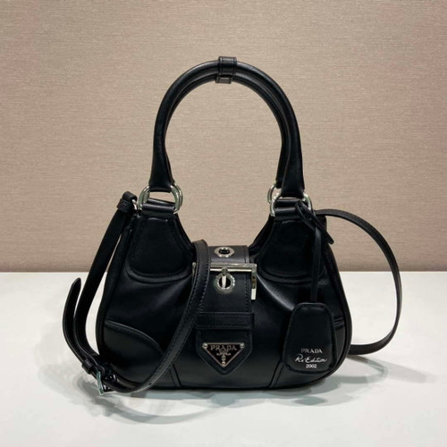 Prada 1BA368 Moon padded nappa-leather bag Black