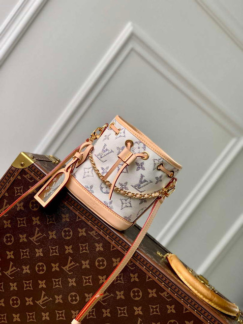 LV M83453 Louis Vuitton Nano Noé Bag Multicolor White
