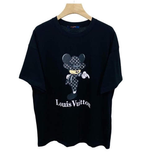 LV 1AB4UM Louis Vuitton Print Cotton Jersey  Men Women's T-shirt L56225