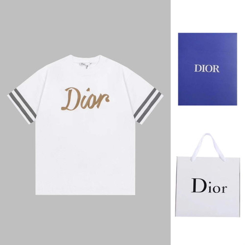 Dior 313J647 Men's Women's Relaxed Fit Cotton Jersey T-shirt D65860