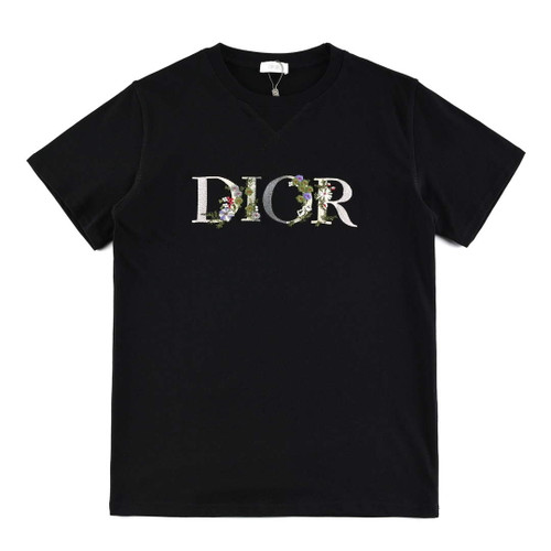 Dior 313J696 Men's Women's Relaxed Fit Cotton Jersey T-shirt D65850