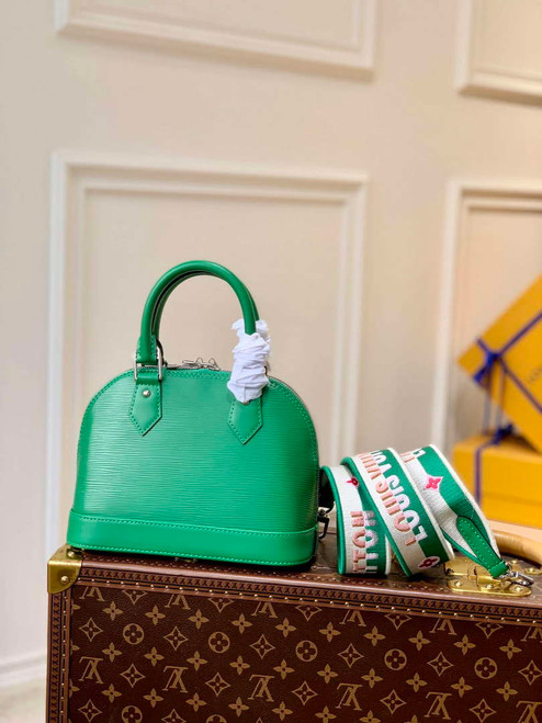 LV M59357 Louis Vuitton Alma BB Bag Serpentine Green