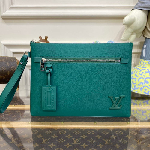 LV M69837 Louis Vuitton Takeoff Pouch Bag Jade green