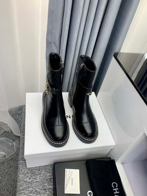 Chanel Women's Shoes Ankle Boots 189745
