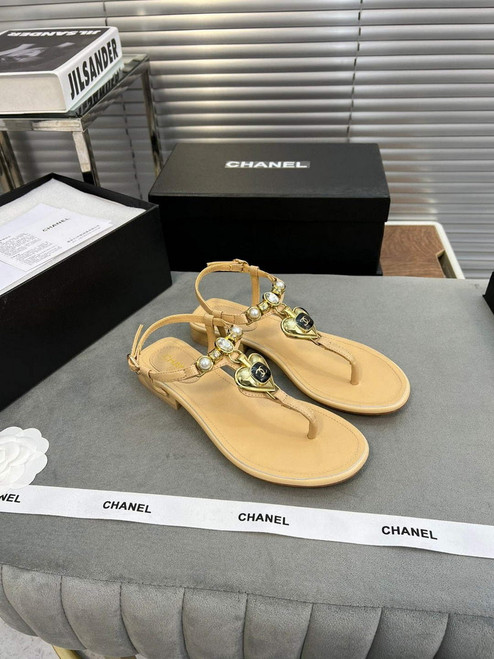 Chanel  G39674 Women's Sandals Shoes Lambskin C90264