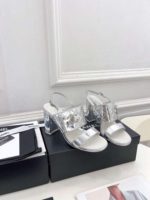 Chanel G39645 Women's High Heel Sandals C91326