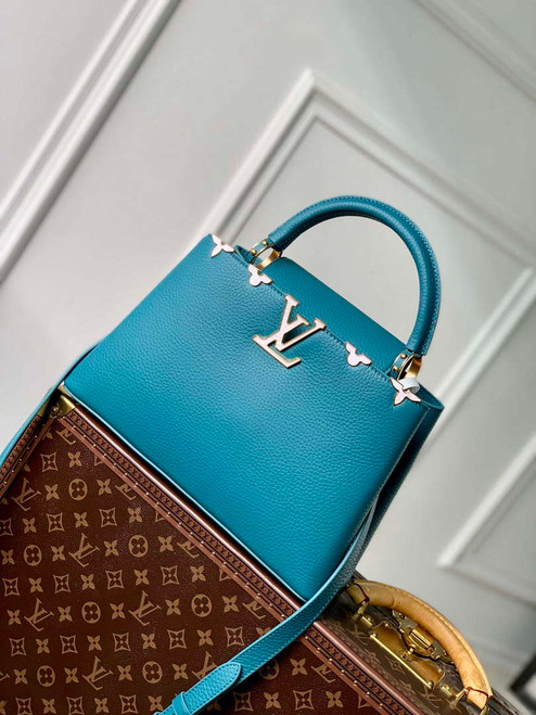 Louis Vuitton LV M23766 Capucines MM Handbag Green